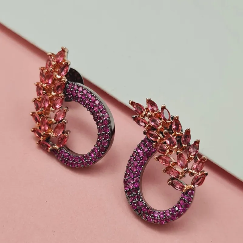 Amira Fuscia Earrings sold by Blossom Box Jewelry