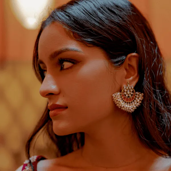 Esma Crescent Earrings in Red sold by Blossom Box Jewelry product image thumbnail 2