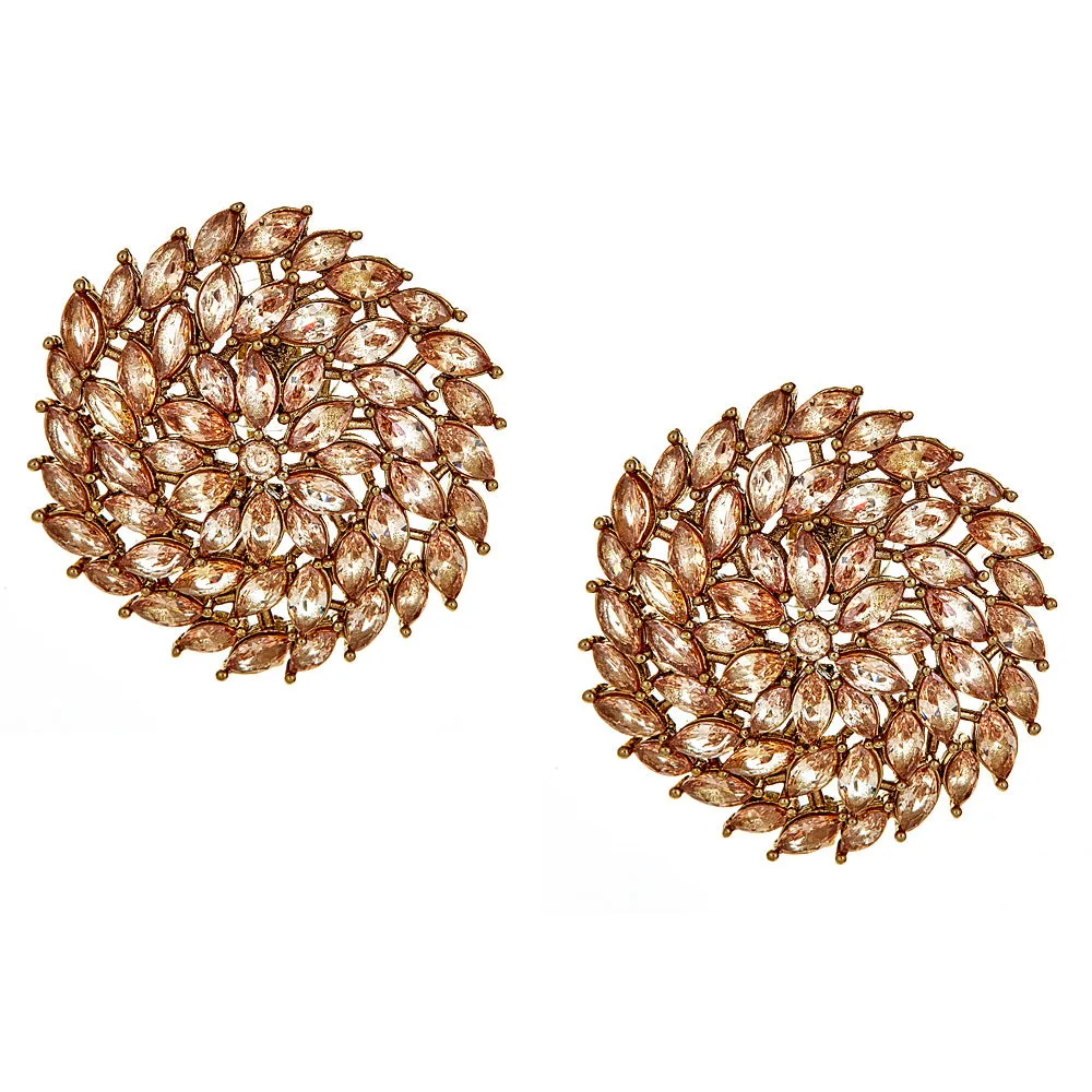 Zoya Stud Earrings in Champagne sold by Blossom Box Jewelry