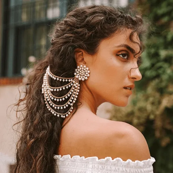 Evie Pearl Stud Earrings sold by Blossom Box Jewelry product image thumbnail 2