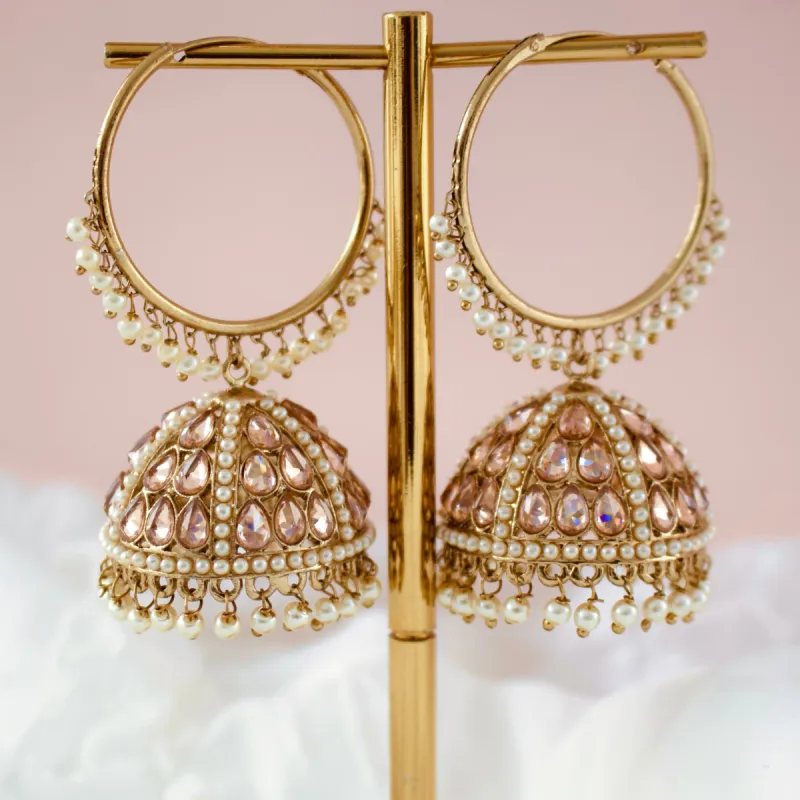 RIHAN DROP EARRINGS IN CHAMPAGNE sold by Blossom Box Jewelry