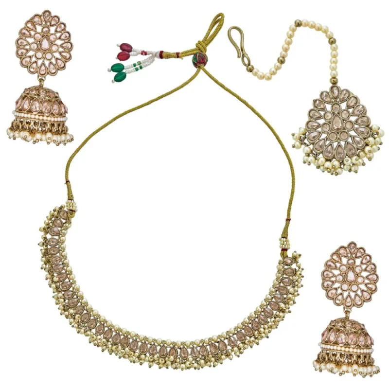 Saleena Necklace Set in Champagne sold by Blossom Box Jewelry
