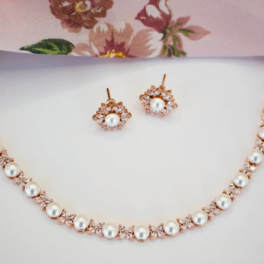 JATIN PEARL NECKLACE SET sold by Blossom Box Jewelry