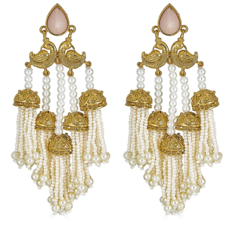 Olivia Drop Earrings in Pearl sold by Blossom Box Jewelry