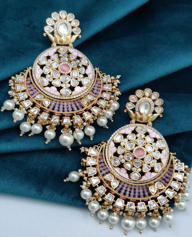 NYRA UNCUT KUNDAN DROP EARRINGS sold by Blossom Box Jewelry