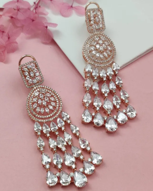 Kaur Crystal Drop Earrings sold by Blossom Box Jewelry