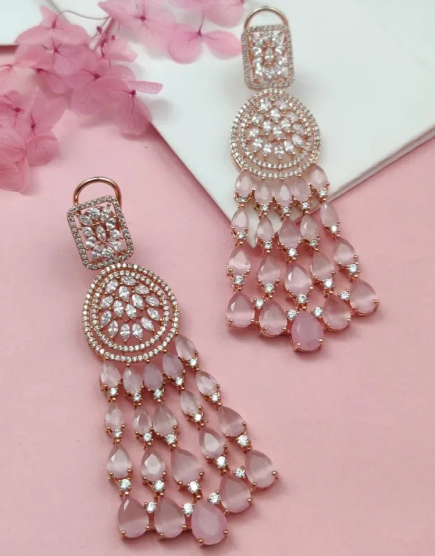 Kaur Rose Drop Earrings sold by Blossom Box Jewelry