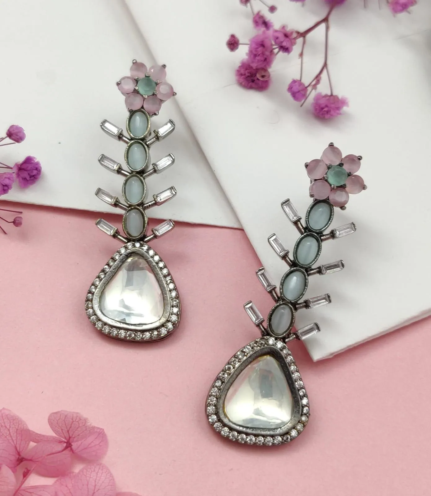 Shilpa Earrings in Multi-Color sold by Blossom Box Jewelry