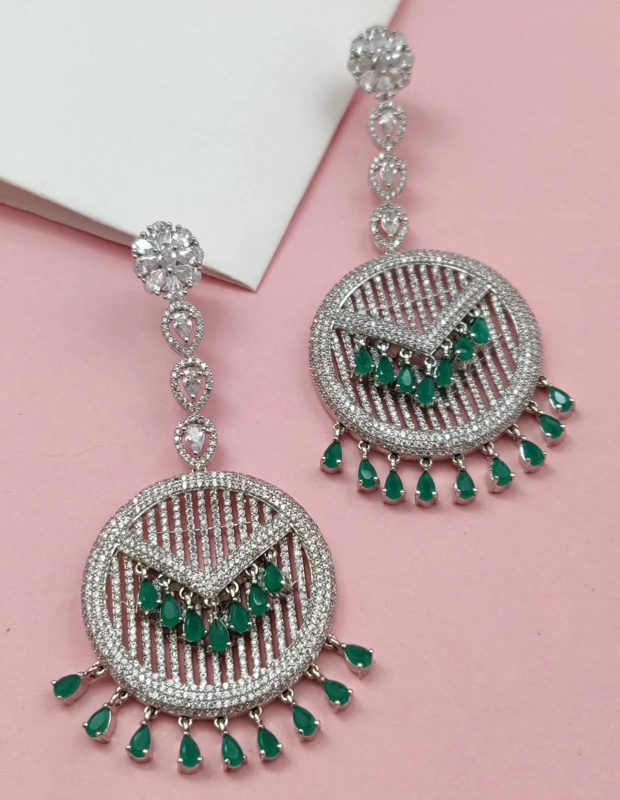 Anaya Earrings in Emerald sold by Blossom Box Jewelry