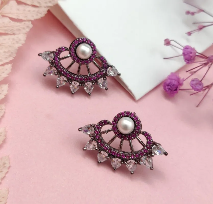 RADHA FUCHSIA EARRINGS sold by Blossom Box Jewelry