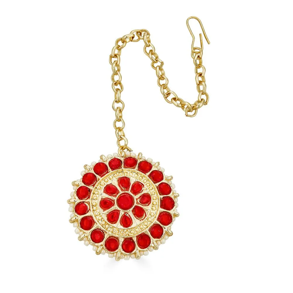Gaurika Necklace Set in Red sold by Blossom Box Jewelry product image thumbnail 3