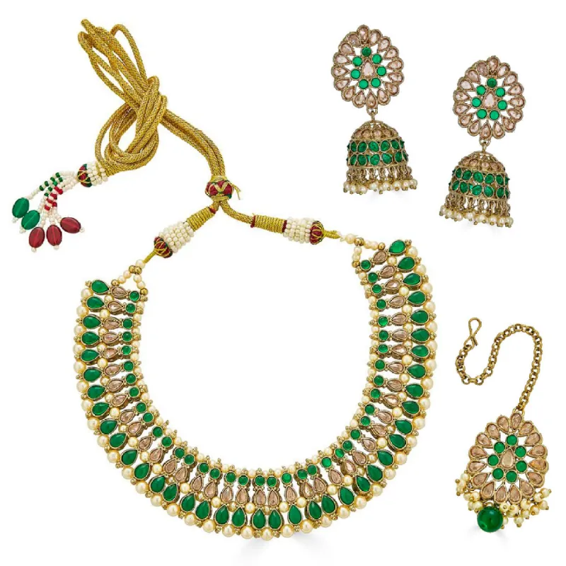 Free Monisha Necklace Set in Emerald sold by Blossom Box Jewelry