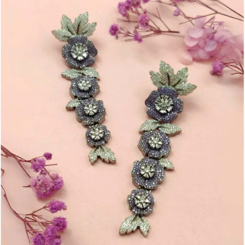 AMIRA EARRINGS IN VIOLET sold by Blossom Box Jewelry