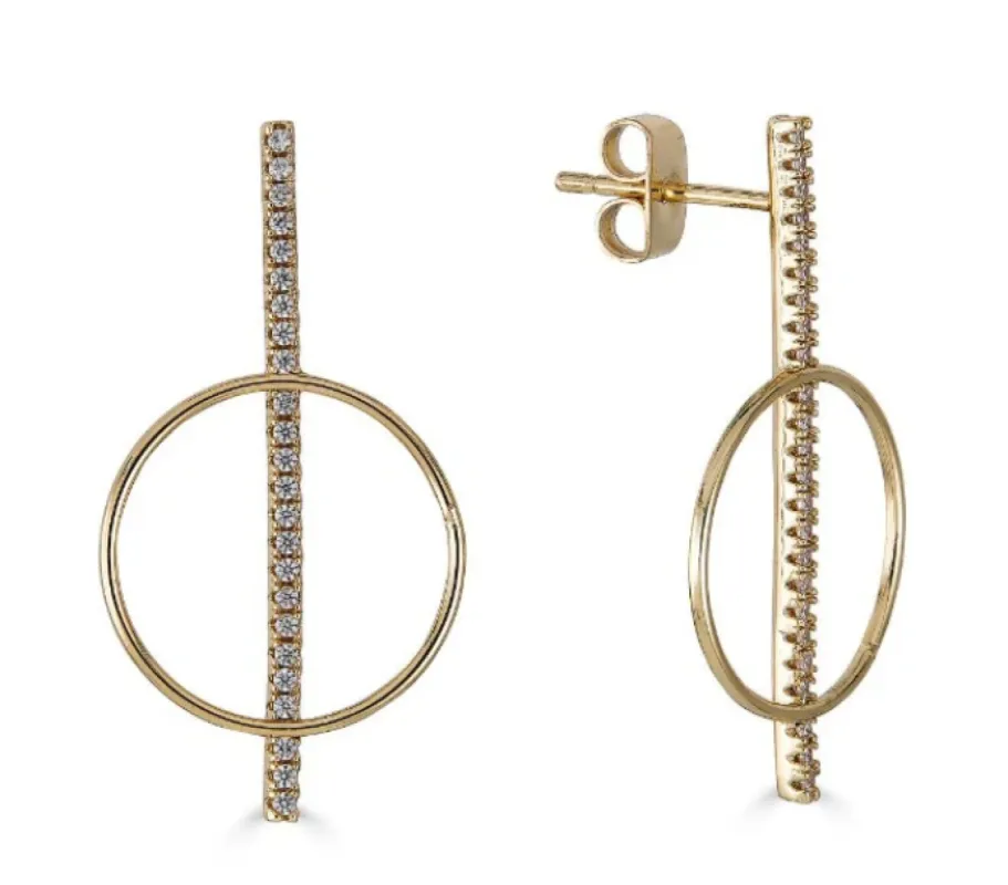 Diamond Bar Earrings sold by Blossom Box Jewelry