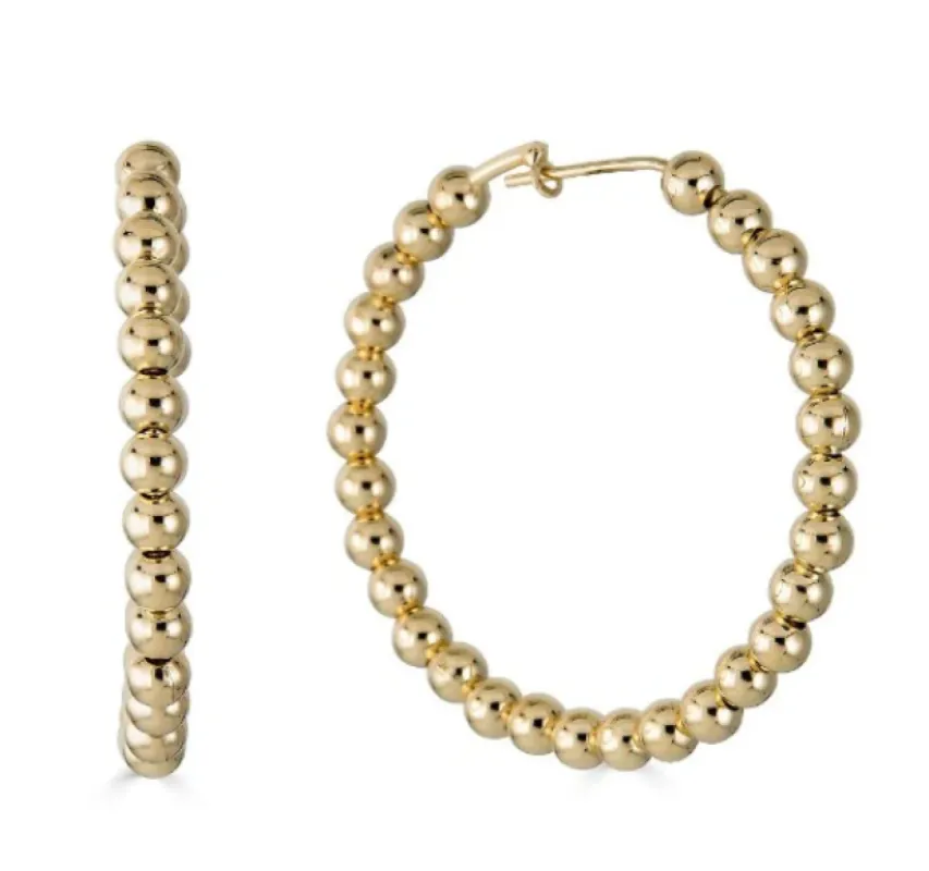 Bali Gold Hoops sold by Blossom Box Jewelry