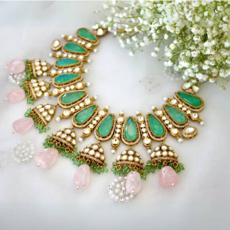 Gayatri Heritage Necklace Set sold by Blossom Box Jewelry