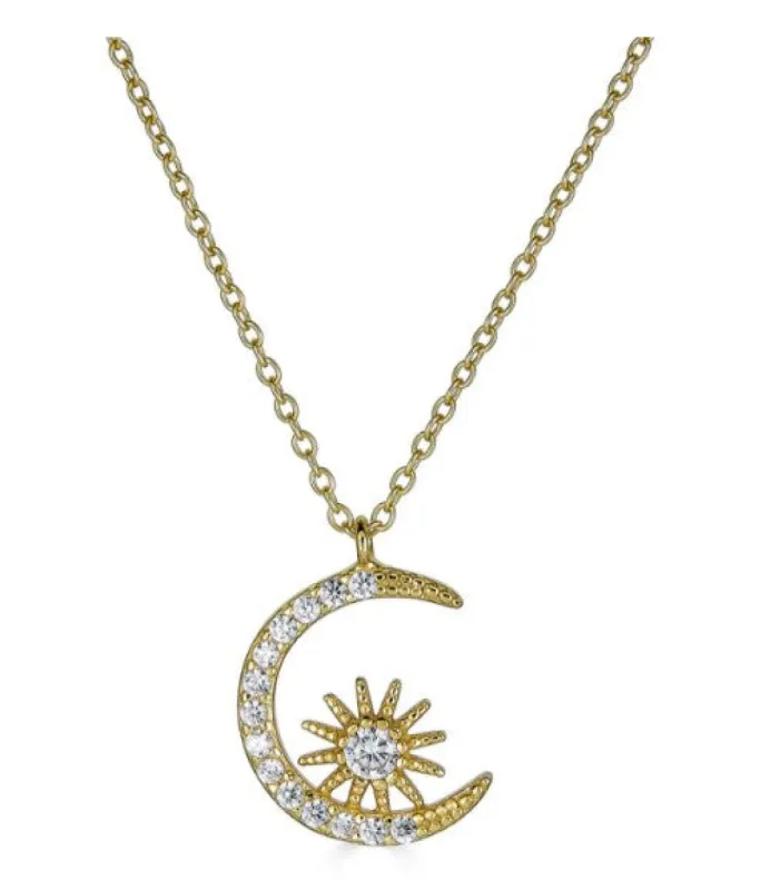 Moon and Starburst Necklace sold by Blossom Box Jewelry