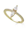 Double Crystal Pear Ring sold by Blossom Box Jewelry
