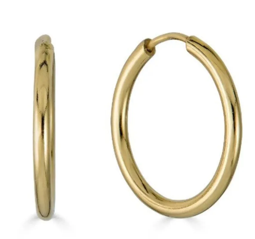 Amber 14K Hoops sold by Blossom Box Jewelry