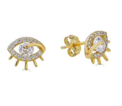 Mini Tear Eye Studs sold by Blossom Box Jewelry