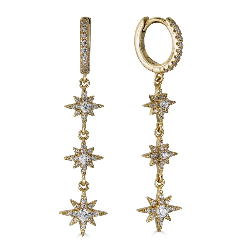 Starburst Drop Earrings sold by Blossom Box Jewelry
