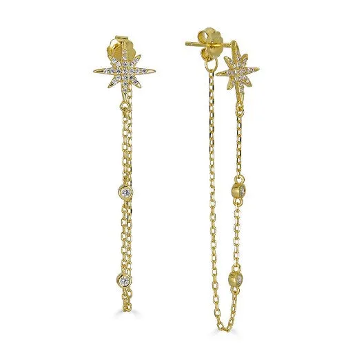 Starburst Charm Drop Earrings sold by Blossom Box Jewelry