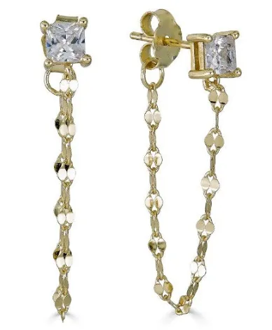 Diamond Drop Earrings sold by Blossom Box Jewelry