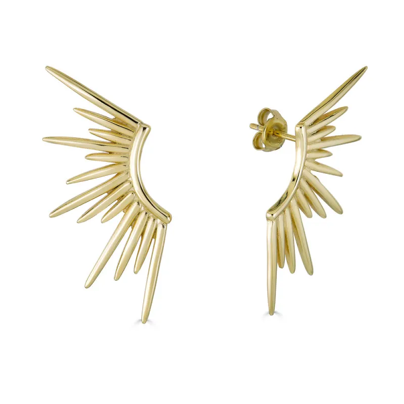Spike 14K Drop Earrings sold by Blossom Box Jewelry