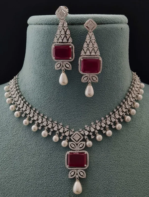 Aryana Diamante Necklace Set sold by Blossom Box Jewelry