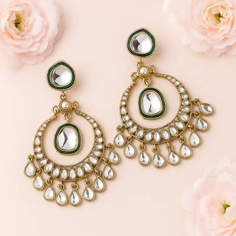 Inaaya Chandbalis made by Blossom Box Jewelry