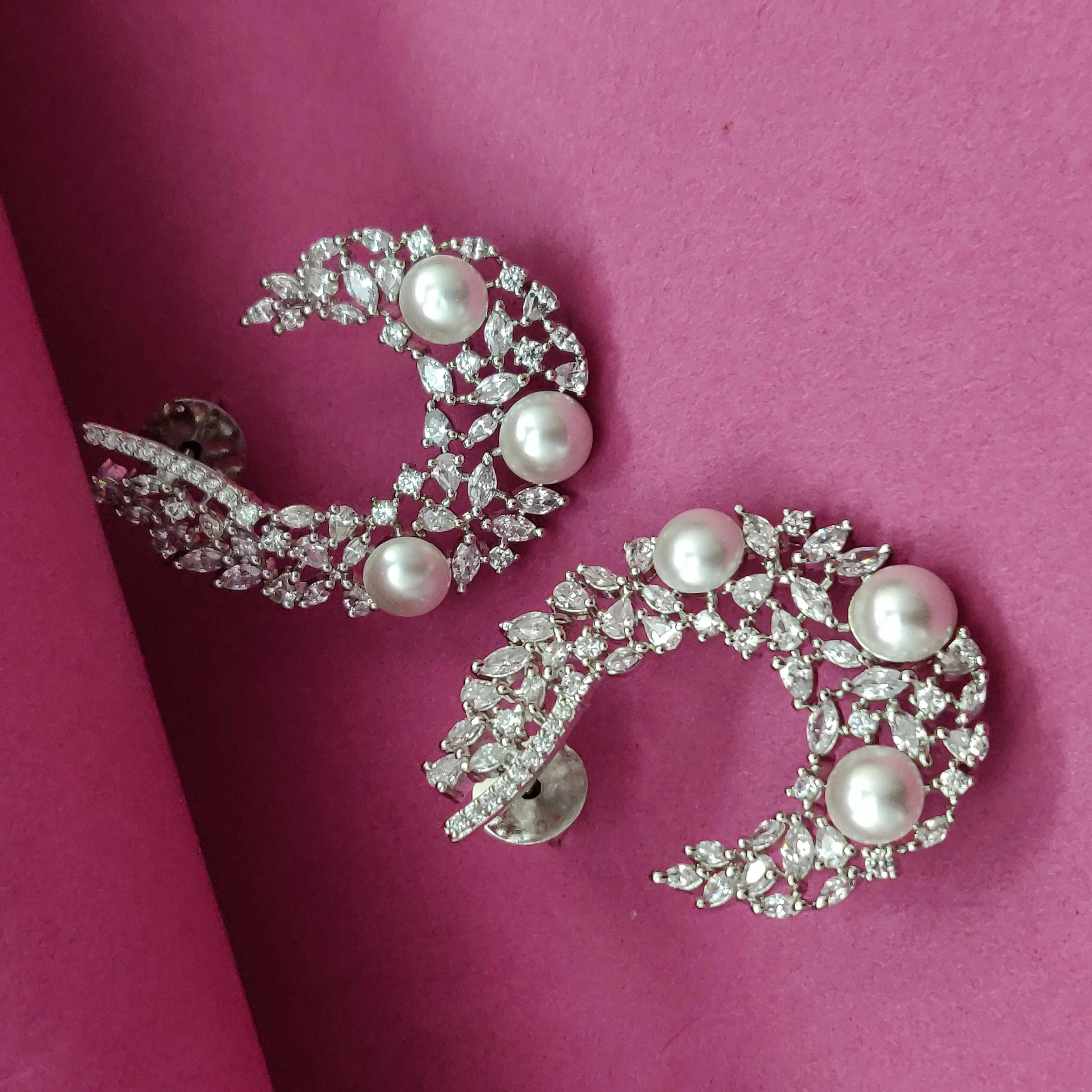 Celestia Luxe Earrings (Silver) sold by Blossom Box Jewelry