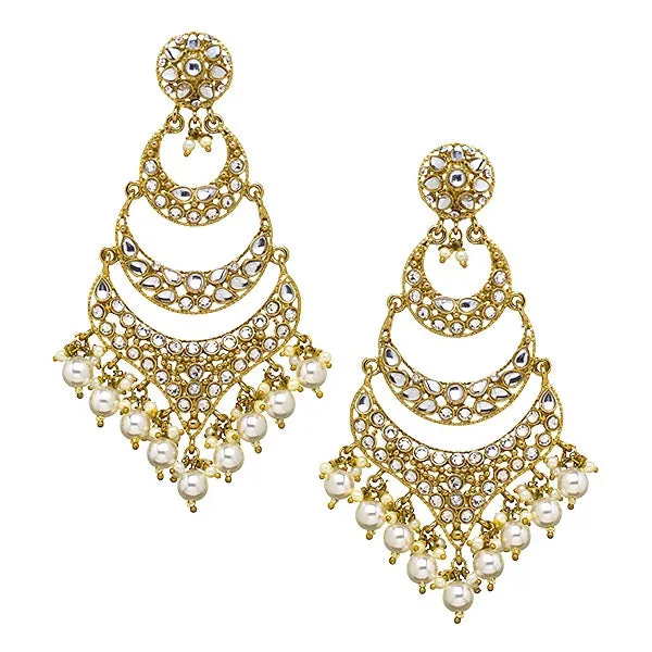 Jivika Earrings in Pearl sold by Blossom Box Jewelry