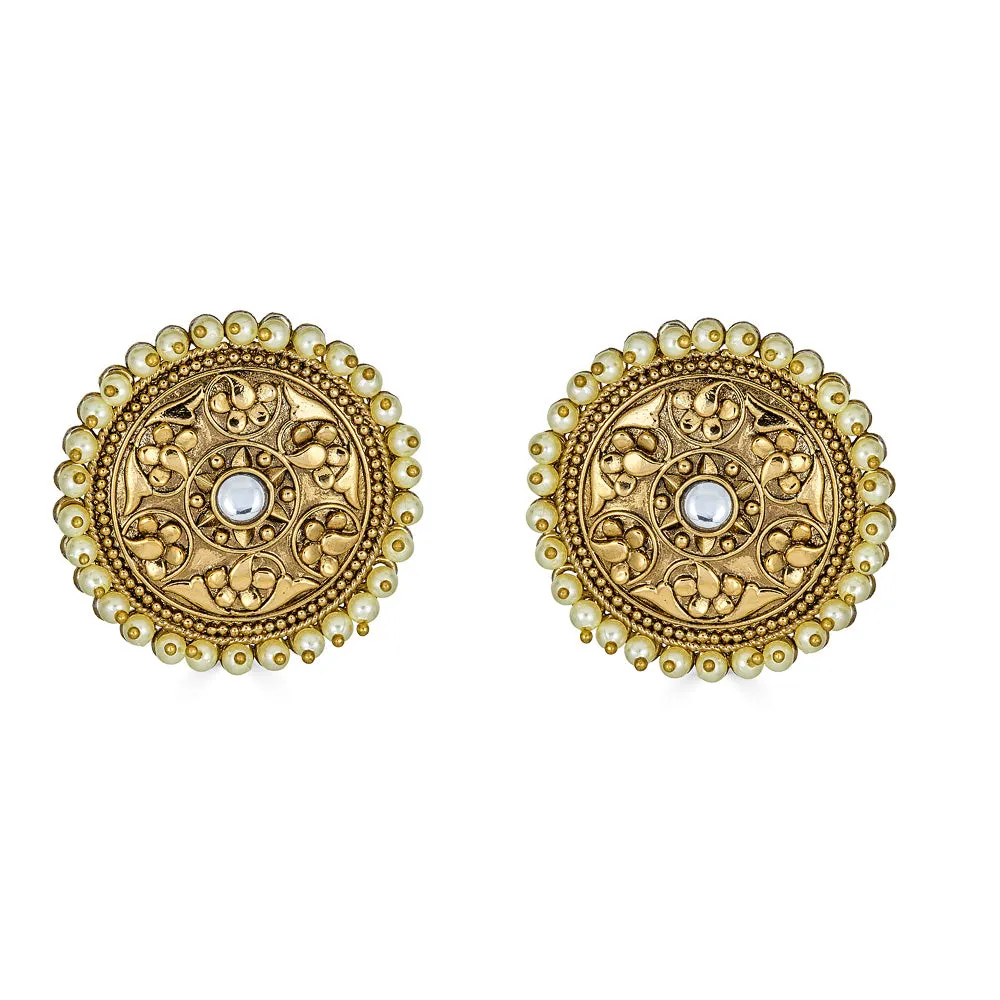 SARIKA FLORAL STUD EARRINGS sold by Blossom Box Jewelry