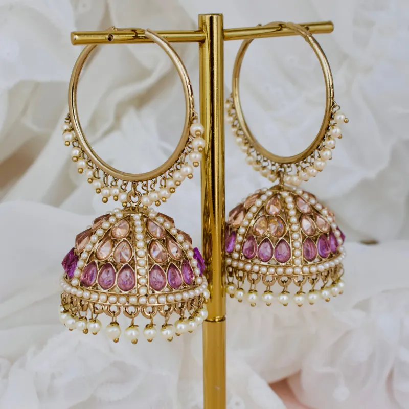 RIHAN DROP EARRINGS IN PINK sold by Blossom Box Jewelry