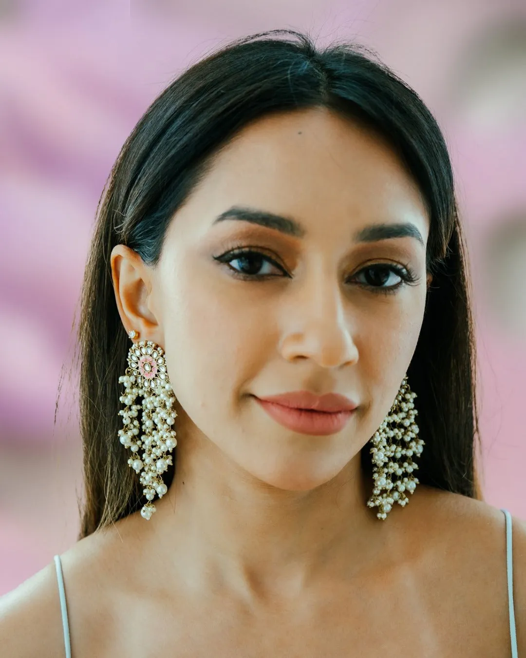 Richa Pearly Drop Earrings sold by Blossom Box Jewelry product image thumbnail 2