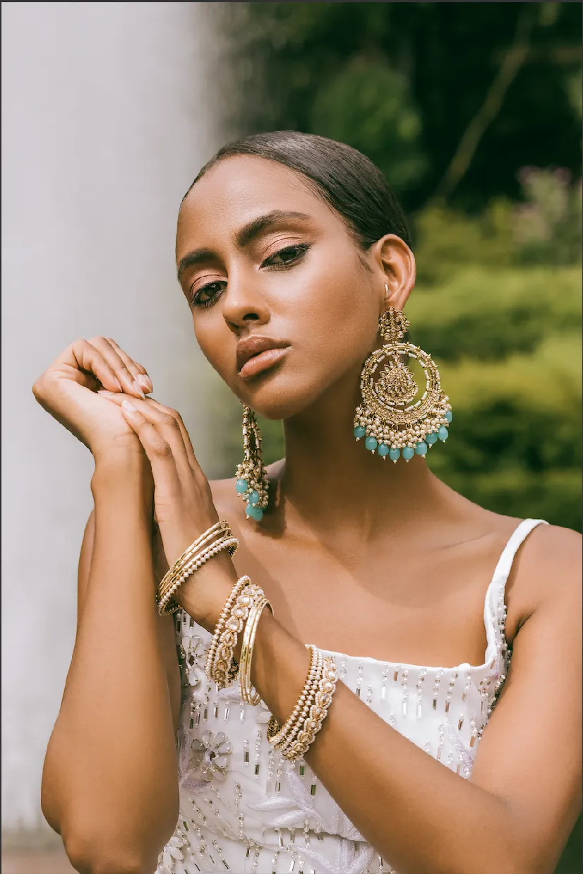 Kyna Earrings in Teal sold by Blossom Box Jewelry product image thumbnail 4