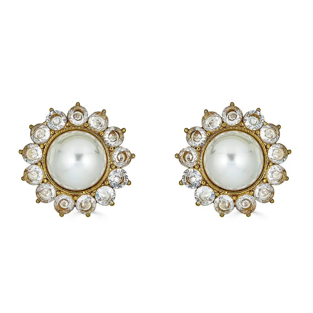 Inaaya Stud Earrings in Pearl sold by Blossom Box Jewelry product image thumbnail 2