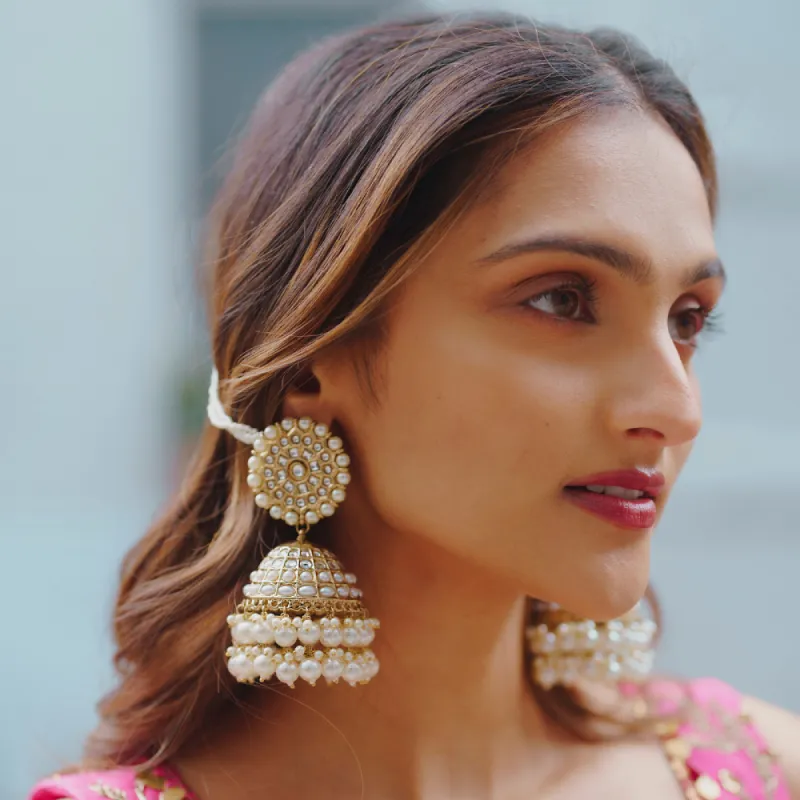 Banita Jhumki Pearl Drops sold by Blossom Box Jewelry