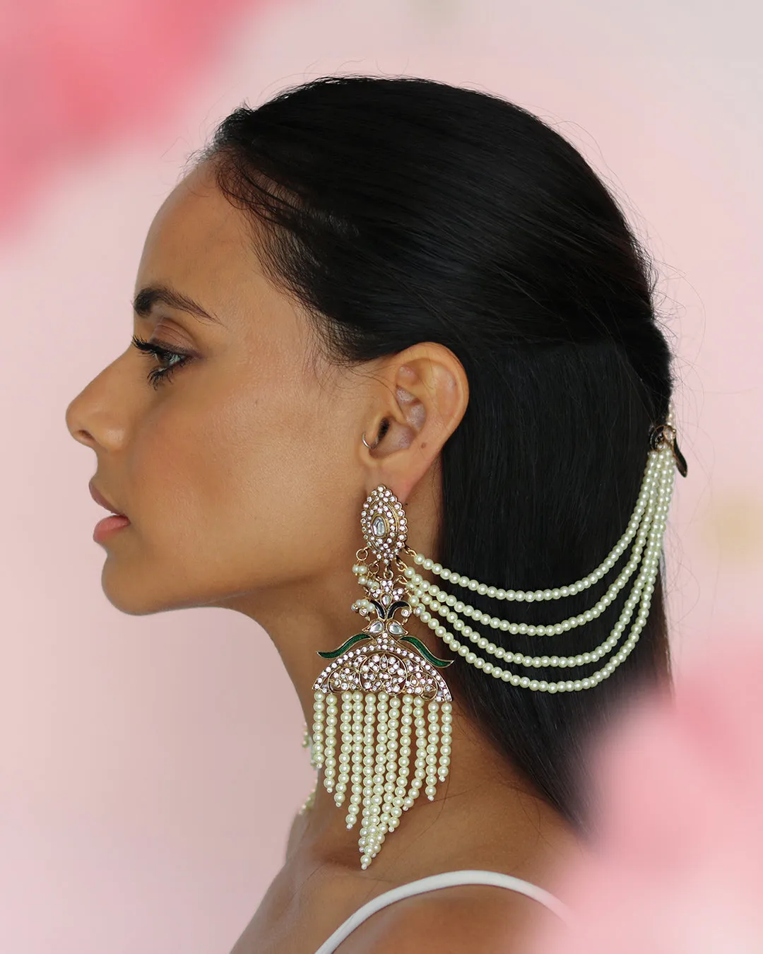 Manveen Pearl Drop Earrings sold by Blossom Box Jewelry product image thumbnail 2