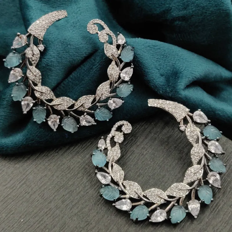 Ujana Floral Crescent Earrings sold by Blossom Box Jewelry