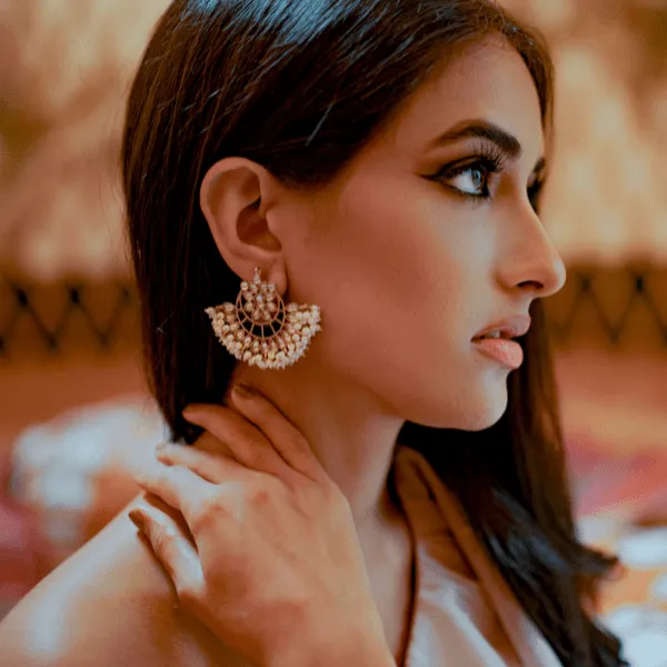 Esma Crescent Earrings in Blue sold by Blossom Box Jewelry product image thumbnail 2