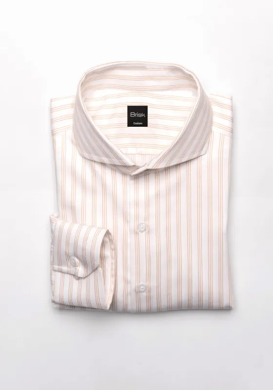 Egyptian Camel Multi Twill Stripes Shirt - Wrinkle Resistant sold by Brisk Shirts