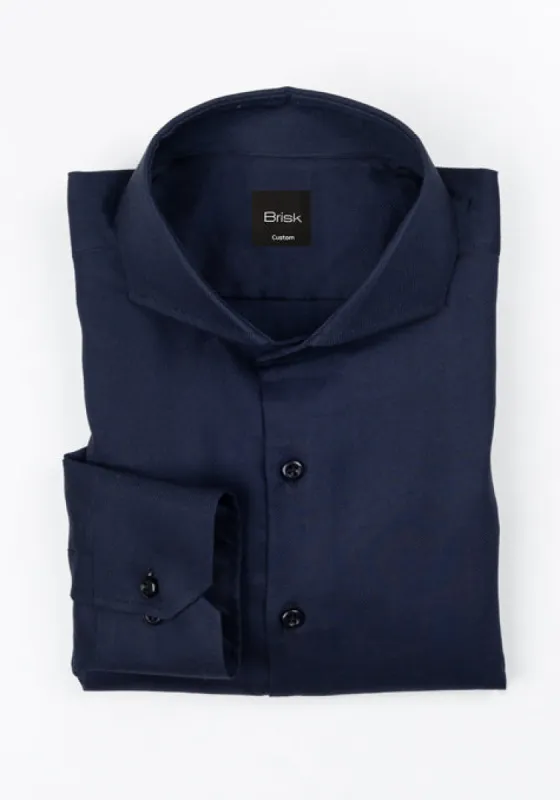 DARK MIDNIGHT BLUE ROYAL OXFORD SHIRT sold by Brisk Shirts