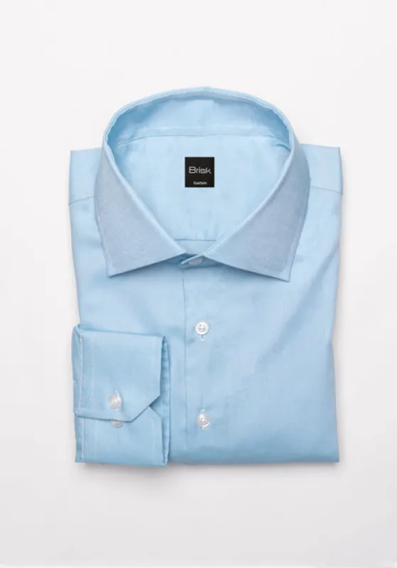 Aqua Stretch Poplin Shirt sold by Brisk Shirts