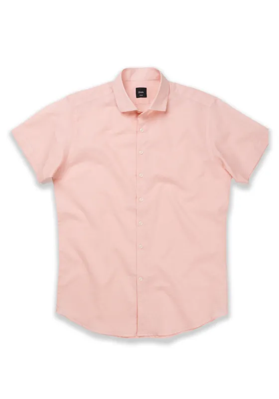 Pastel Peach Light Weight Cotton Linen - Half Sleeves Shirt sold by Brisk Shirts
