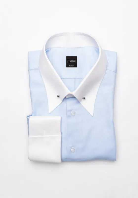 Egyptian Pastel Blue Pinpoint Shirt sold by Brisk Shirts
