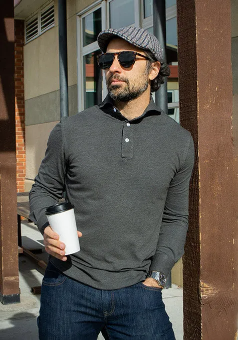 Basic 4 Color Pack - Feather Soft Piqué Full Sleeve Polo Shirt sold by Brisk Shirts product image thumbnail 2