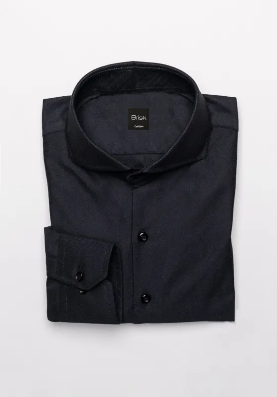 Black Structured Shirt sold by Brisk Shirts