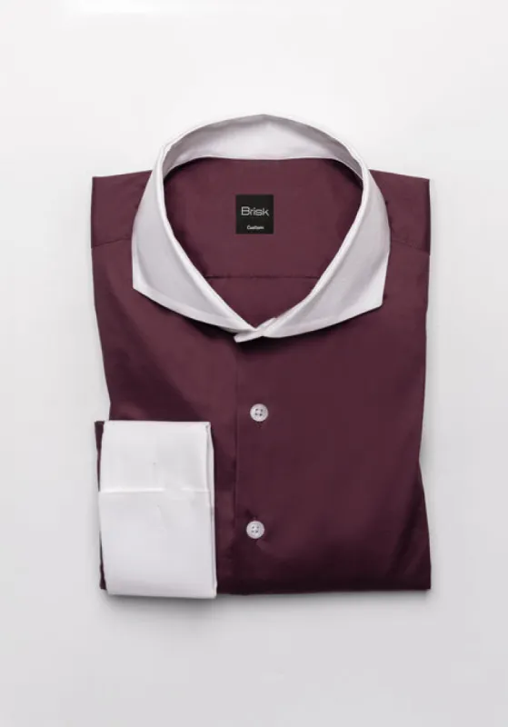 Plum Stretch Shirt sold by Brisk Shirts