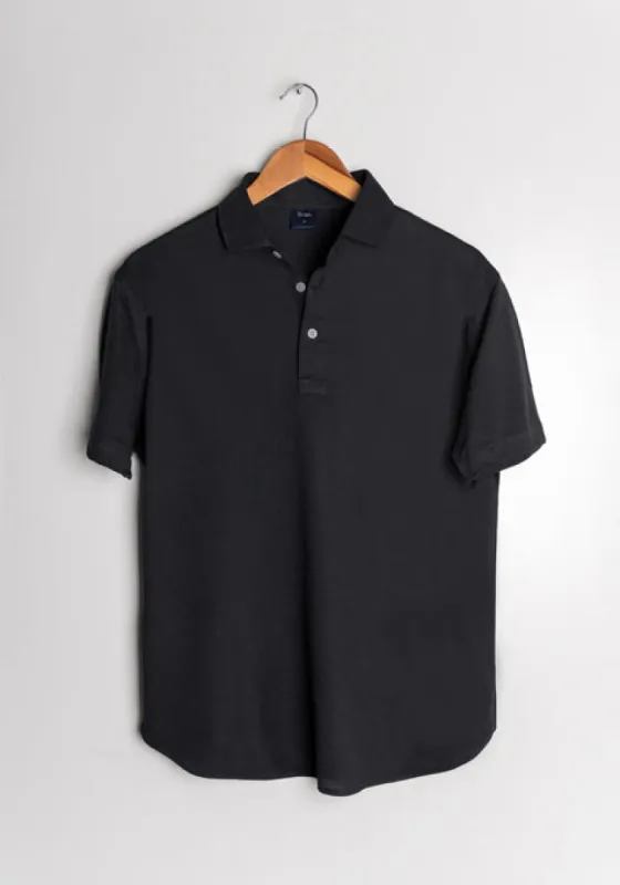 Black Feather Soft Piqué Half Sleeve Polo Shirt sold by Brisk Shirts